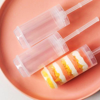 Support de présentation alimentaire transparent en plastique PS écologique et recyclable pour cupcakes, sucettes, gâteaux, pizzas et salades