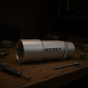 Hazet 3/8'' Long Metric Square 6-<b>Point</b> <b>Socket</b> with Traction Profile - Product Image 3