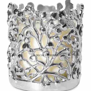 Attractive Look High Grade Gold Plated Metal Leaves Designer And Clear Glass Made Hurricane <b>Candle</b> <b>Stick</b> <b>Holder</b> In Lowest Price - Product Image 2