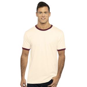Classic Solid Jersey Cotton or Polyester Unisex <b>Ringer</b> <b>T</b> <b>Shirt</b> Stylish Customize Short Sleeve Crew Neck <b>Ringer</b> Tees <b>T</b> <b>Shirts</b> - Product Image 1