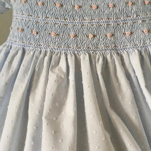 ชุดเดรสผ้าลินินเนื้อนุ่มทำด้วยมือสำหรับเด็กผู้หญิงสไตล์ลำลองสำหรับวันเกิดครั้งแรกของเด็กวัยหัดเดินผลิตในเวียดนาม - Product Image 6