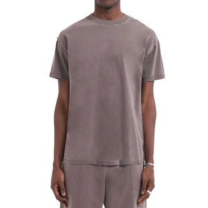 T-shirt Homme Luxe Vintage Coupe Classique 100% Coton Délavé à l'Acide Séchage Rapide Manches Courtes Personnalisable Vierge Peigné - Product Image 1