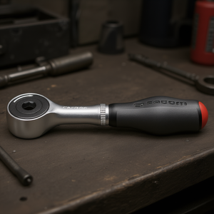 ประแจวงล้อฟาคอมพร้อมด้ามจับแบบหมุนได้ ขนาด 1/4 นิ้ว พร้อมอุปกรณ์เสริม - Product Image 3