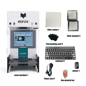 Refox LM-80E 3 In 1 Intelligente Lasermarkeermachine Voor Iphone 14 Plus Achterkant Glasverwijdering Diy Logo Graveermachine