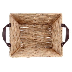King Craft Viet Water <b>Hyacinth</b> Rectangular Storage Box Wicker <b>Basket</b> Organizer Storage Box Utility Cabinet <b>Basket</b> - Product Image 3
