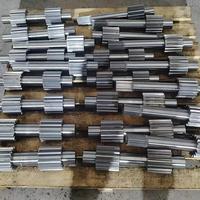 Arbre d'entraînement à cannelures en acier forgé sur mesure de l'usine Haiyuan, usiné CNC de haute précision pour machines minières