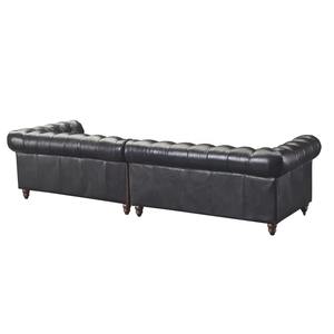 Conjunto de Sofá Esquinero Moderno de Tres Plazas con Sillón, en Cuero Genuino Negro, Ecológico y Duradero - Product Image 6