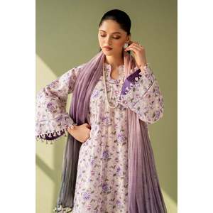 Ensemble de costume pour femme en tissu lawn brodé et imprimé SF-4168 - Product Image 4