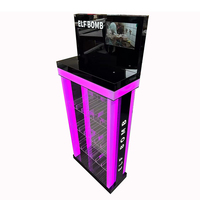 Expositor de Ropa Acrílico LED Rosa Moderno, Ecológico, Reciclable y de Lujo, Personalizado de Fábrica, con Reproductor de Video LCD