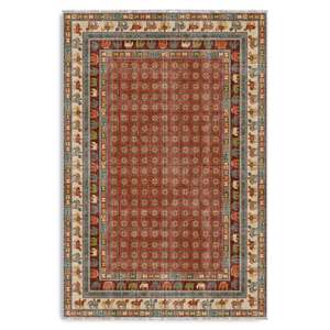 Tapis lavable traditionnel rouge foncé à motif floral géorgien Netline Home - Product Image 2
