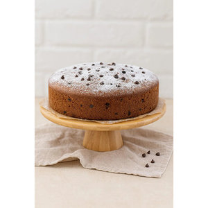Support de présentation de dessert ovale en bambou écologique, rehausseur de gâteau, 25x6cm, facile à nettoyer - Product Image 4