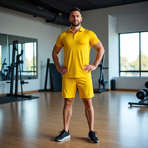 Culturismo Fitness Wear Polo Shirt Hombres Polo de manga corta de alta calidad Polo de entrenamiento de verano para hombres Polos para hombres - Product Image 3