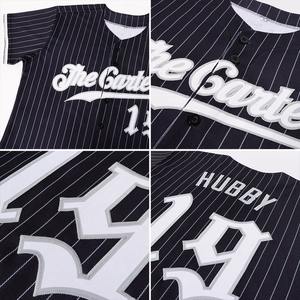 Camiseta de béisbol auténtica gris-negra personalizada - Product Image 6