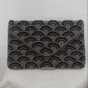 Luxury Fashion Collection Designer Beaded Clutch Purse for Trendy Evening Styling Elegant Clutch Purse for Special Occasion Look - Product Image 1