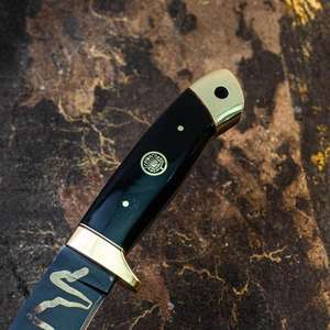 Handmade 8-Inch Damascus <b>Steel</b> Hunting Knife Micarta Handle 3-Year Warranty-OEM/ODM Customizable <b>Coated</b> D2 <b>Steel</b> deal Gift - Product Image 5