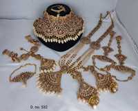Ensemble de collier de mariage pour mariée, design traditionnel et fantaisie, plaqué or et zircon CZ, pour femmes et filles
