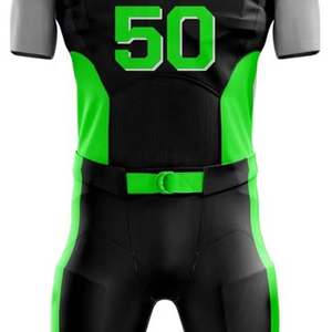 Uniforme de fútbol americano con logotipo personalizado, camisetas de manga corta transpirables, uniforme americano cómodo de talla grande - Product Image 3