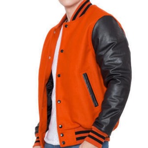 Veste universitaire à manches longues avec patch personnalisé, couleur personnalisée, streetwear, broderie en chenille, veste universitaire pour hommes - Product Image 3