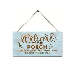 Attractive Plaque Wall Name Sign rectangular Wooden Door Sign Farmhouse Rustic Decoration Laser cut Wholesale Price