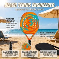 Pala de Tenis Playa JAS de Fibra de Vidrio Diamante 3K 12K 18K con Carbono y Grano de Arena, Tejido Visible, Personalizada, OEM de Fábrica