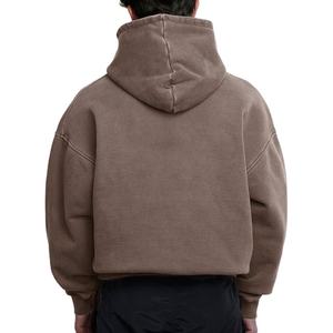 Sweat à capuche pour homme 100% coton, délavé à l'acide, design personnalisé, séchage rapide, respirant, tissu tricoté de haute qualité pour la saison de printemps - Product Image 2