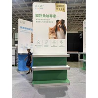 Kit de stand d'exposition modulaire 10x30 pieds en aluminium avec toile tendue, comptoir de stand portable, film souple UV personnalisé CMYK