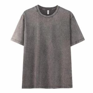 เสื้อยืดหลายสีสไตล์วินเทจซักกรดใช้ได้ทั้งชายและหญิงเสื้อยืดแฟชั่นโอเวอร์ไซส์ออกแบบโลโก้ได้ตามต้องการ - Product Image 4