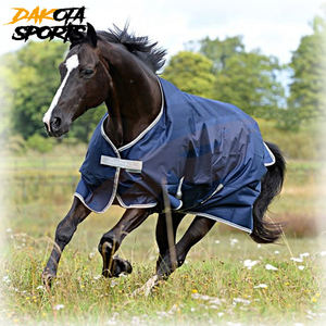 Alfombra de caballo de poliéster de acero inoxidable transpirable impermeable de alta calidad, manta ecuestre Ripstop, correas ajustables para exteriores - Product Image 1