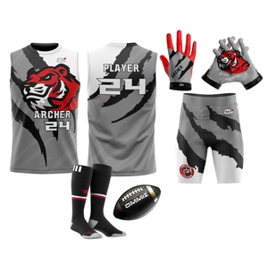 Compresión sublimada 7v7 Set Combo Pack From One Place 7on7 Camiseta de fútbol y paquete corto personalizado Oferta Guante de uniforme de entrenamiento - Product Image 5