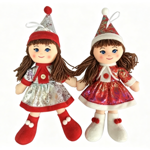 customized Festive Holiday Fabric Plush <b>Doll</b> Pair,Christmas Elf Cloth Rag <b>Doll</b> Set,Xmas Ornament Textile <b>Dolls</b> - Product Image 6