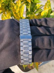 Montre mécanique octogonale de luxe en acier inoxydable or rose haute qualité Moissanite diamant résistant à l'eau analogique limitée - Product Image 4