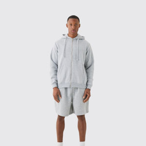 Sudadera con Capucha de Felpa Gruesa de 400 Gsm, 100% Algodón, Color Negro Sólido, Corte Regular, Temporada de Invierno, Cuello con Capucha Bordado - Product Image 2