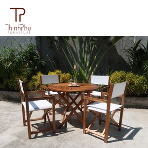 Chaise de directeur pliable ensemble de salle à manger pour hôtels cours loisirs espaces extérieurs-bonne qualité - Product Image 4