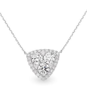 1.2ct Round Brilliant Cut CVD Lab Grown Diamond <b>Pendant</b> in 14K White <b>Gold</b> for Women Fine Jewelry from Manufacturer - Product Image 1
