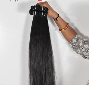 ผมมนุษย์ธรรมชาติแท้สีดำเป็นมัดตรงผมชาวอินเดียใต้ - Product Image 4