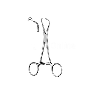 Pince à serviette médicale en acier inoxydable de haute qualité incurvée 4.5 "poignée de verrouillage Instruments chirurgicaux manuels artère dentaire - Product Image 1
