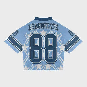 เสื้อฟุตบอลแบบอเมริกันสำหรับผู้ชาย, เสื้อยืดสั้นพิมพ์ซับลิเมชัน7V7แห้งเร็วเสื้อฝึกซ้อมไซส์ใหญ่พิเศษ - Product Image 2