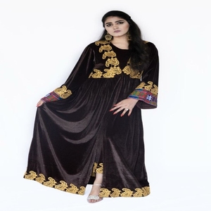 Hecho a mano tradicional hermosa Afghani CHARMA con negro y plata largo Maxi estilo venta al por mayor ropa de mujer - Product Image 2