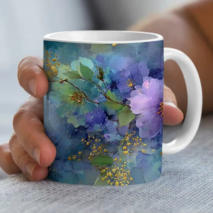 Stylish Blank Ceramic Sublimation Mug Durable Heat Transfer Printable Drinkware Perfect for Personalized Logos, Photos - Product Image 1