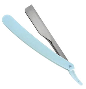 Maquinillas de afeitar rectas con mango de plástico a la venta maquinillas de afeitar de peluquero de acero inoxidable con mango de plástico - Product Image 2