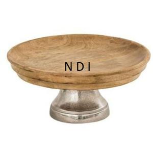 Soporte redondo para pastel de 2 niveles, grabado a mano, decorativo, de metal, para Navidad y bodas, con acabado personalizado, a bajo precio. - Product Image 6