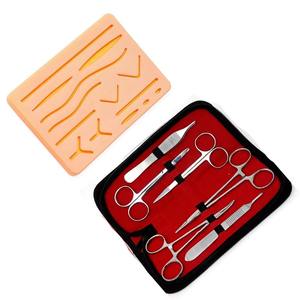 Kit de práctica de silicona para estudiantes con estuche negro, kit de sutura personalizado, instrumento médico, sutura médica profesional para la piel - Product Image 4