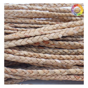 Corde en fibre tissée à la main, corde tressée en jacinthe d'eau, matériau durable pour l'artisanat tissé à motif brut, corde tressée en jacinthe - Product Image 1