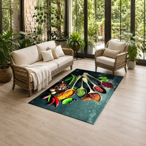 RUGS DEPOT LXDP-0770 Wholesale Beige Brown Bohemian Tribal Digital Printed Machine Washable Chenille Area Rug Non <b>Slip</b> - Product Image 6
