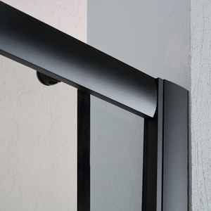 Puerta de Ducha de Vidrio Templado Cielo de 100 cm con Perfiles Negros para Nicho y Cortinas - Product Image 3