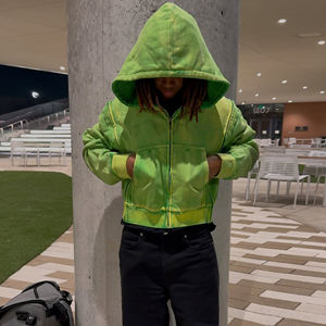 MOVATEXTILES Vente en gros de qualité supérieure 450GSM Heavyweight Men's Distressed Embroidery Basics Hoodies 100% Cotton Zip Up Hoodie - Product Image 6