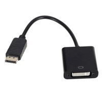 Adaptor DP ke DVI 1080P Berlapis Emas, Kabel Koaksial Male ke Female untuk PC Laptop Monitor HDTV, Kabel DP Male ke DVI Female