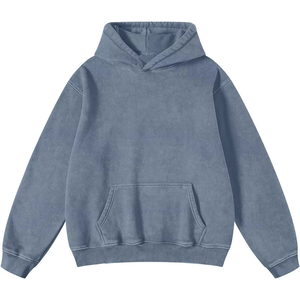 Acid Wash Hoodies For Women <b>Top</b> Trending Breathable Hoodies For Women Drop Shoulder Women Hoodies 100% Cotton - Product Image 1