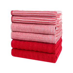 Directo del fabricante 100% algodón bordado hecho a mano 18x28 140 GSM secado rápido ligero fábrica Golf rojo juegos de toallas de té - Product Image 1