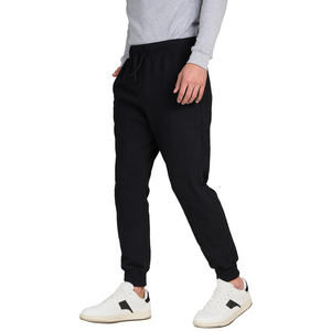 Pantalon de survêtement doublé de molleton doux décontracté pour hommes de qualité supérieure avec ceinture à cordon et poignets côtelés pour toutes les saisons. - Product Image 2